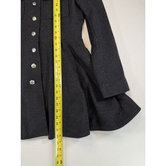 Laundry by Shelli Segal Wool Blend Fit & Flare Coat Women’s 8 Charcoal - Picture 4 of 11